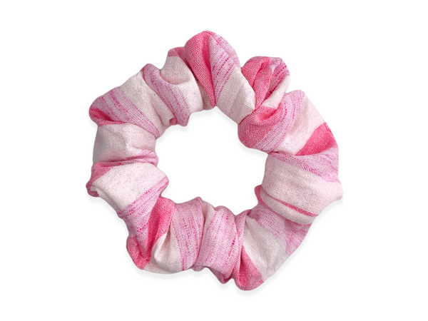 pink stripe scrunchie