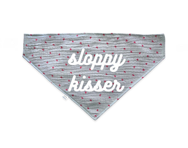 grey hearts pet bandana