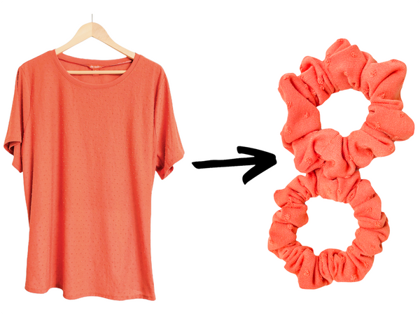 orange dot scrunchie