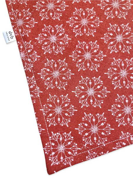 red snowflake pet bandana