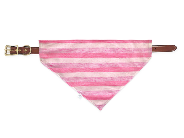 pink stripe pet bandana