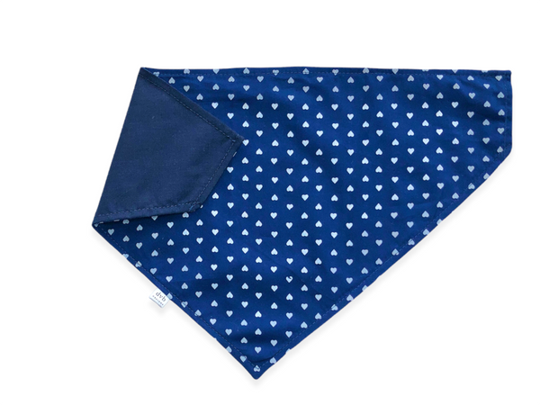 navy hearts pet bandana