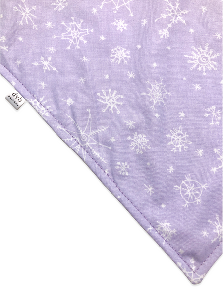 purple snowflake pet bandana