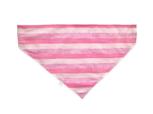 pink stripe pet bandana