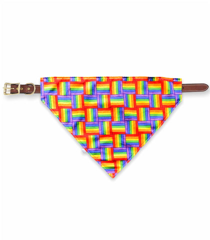 LOVE rainbow pet bandana
