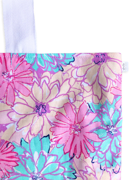 pastel floral market bag