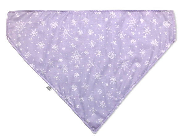 purple snowflake pet bandana