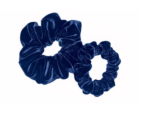 navy velvet scrunchie