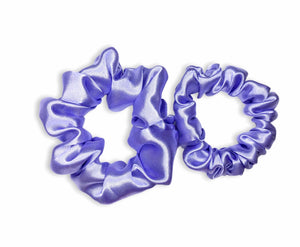 purple satin scrunchie