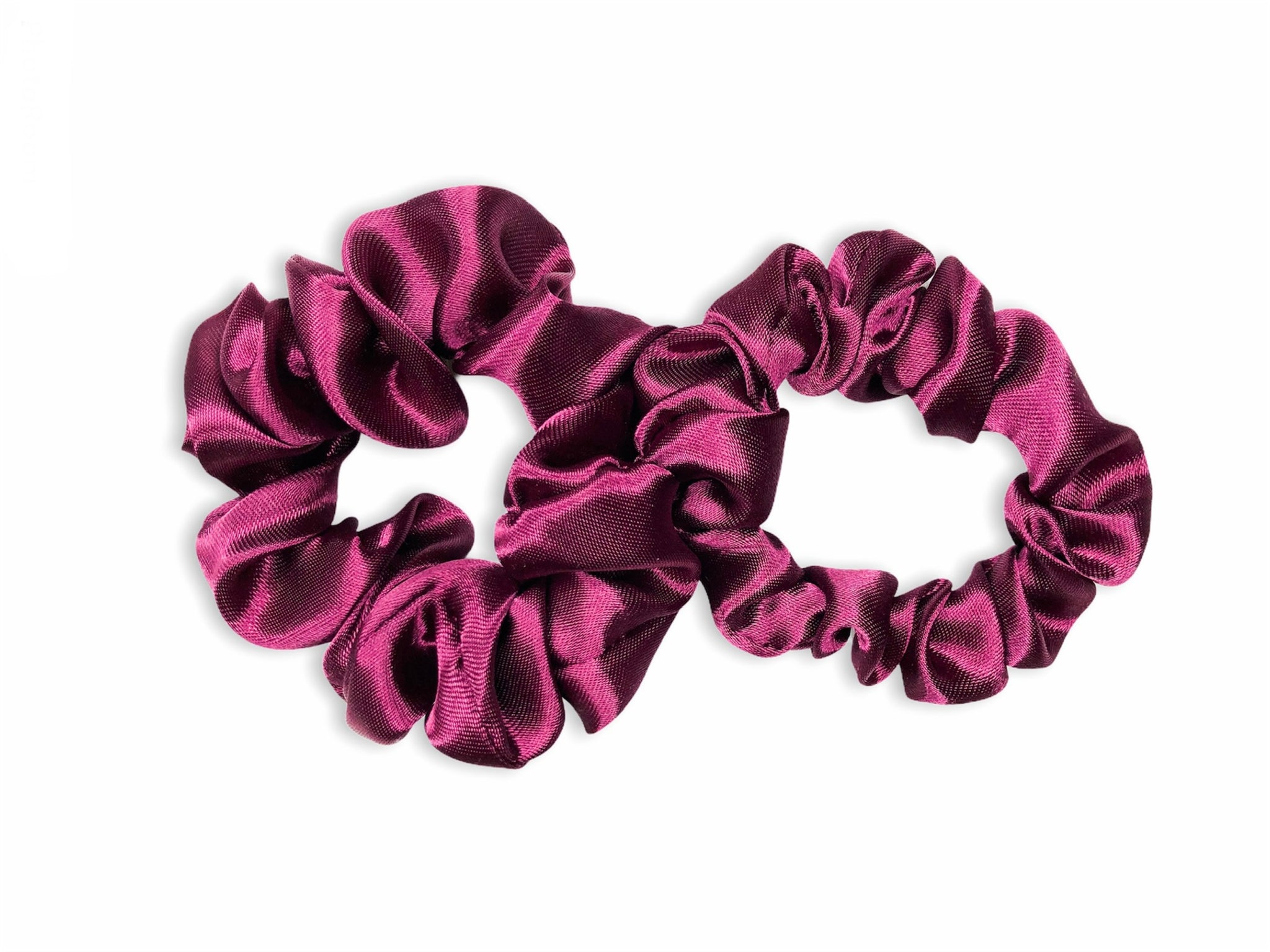 burgundy satin scrunchie