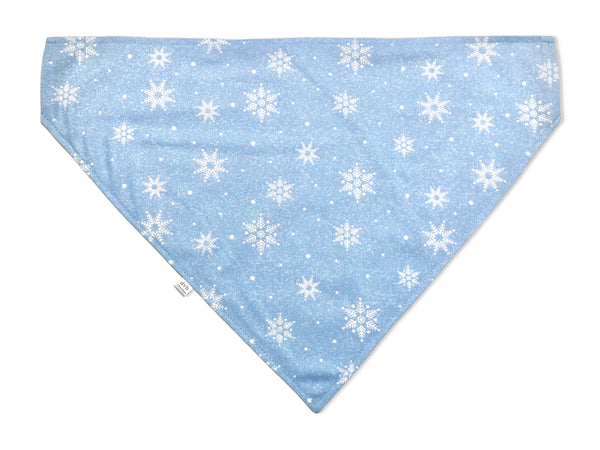 blue snowflake pet bandana