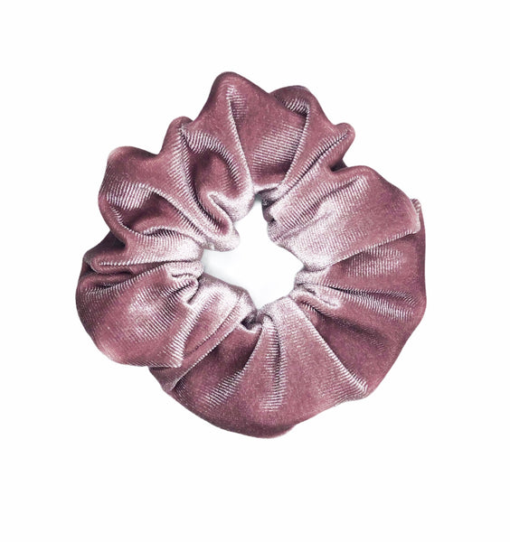 pink velvet scrunchie