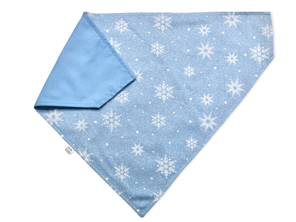 blue snowflake pet bandana