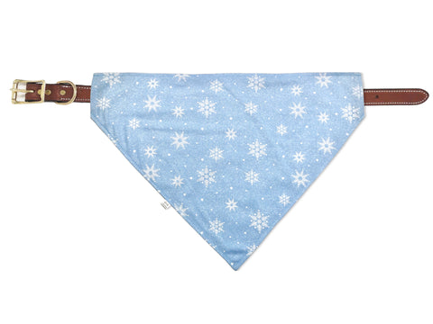 blue snowflake pet bandana