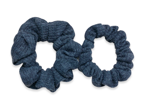 black knit scrunchie
