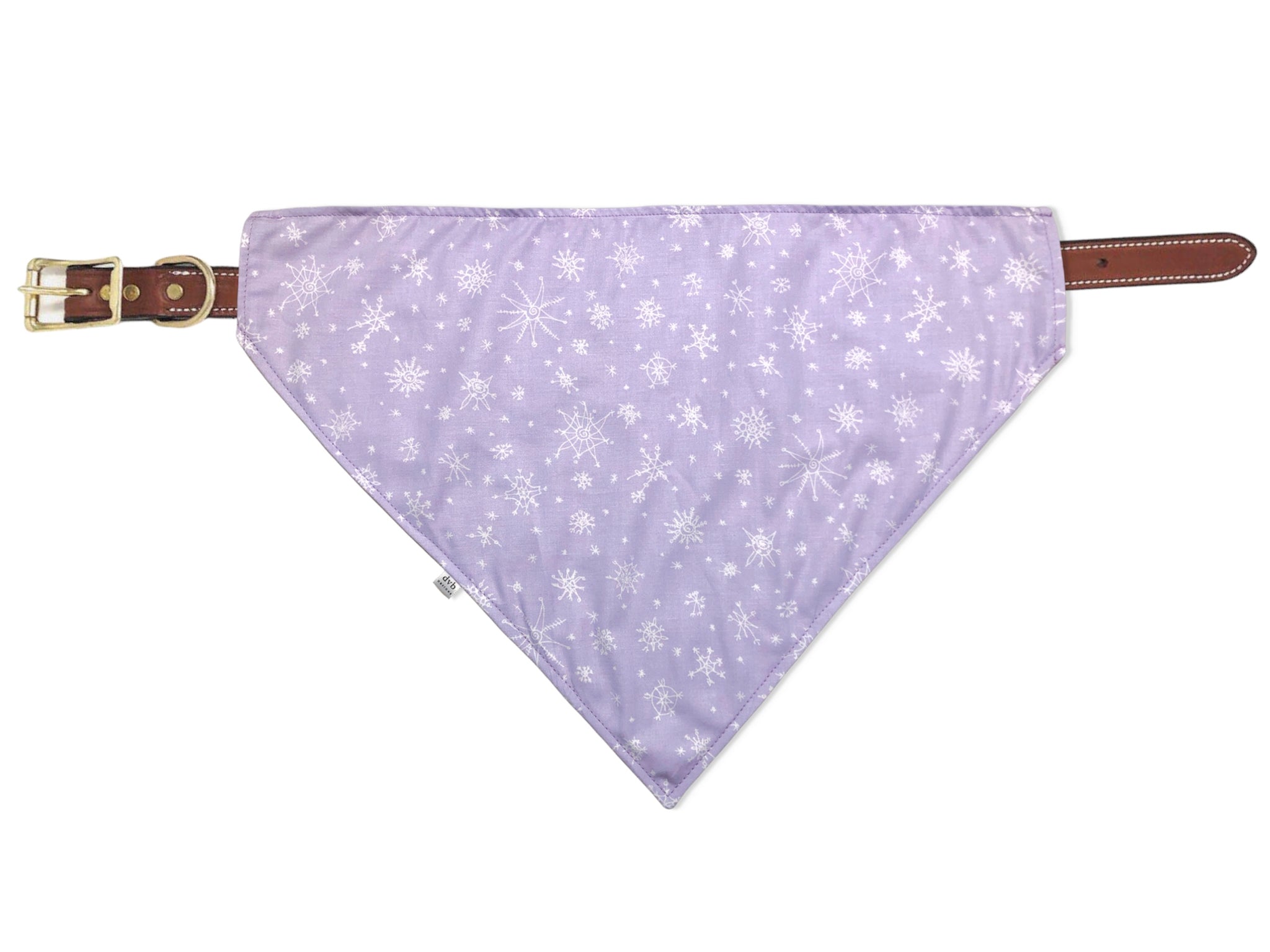 purple snowflake pet bandana