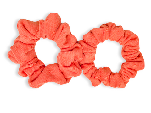 orange dot scrunchie