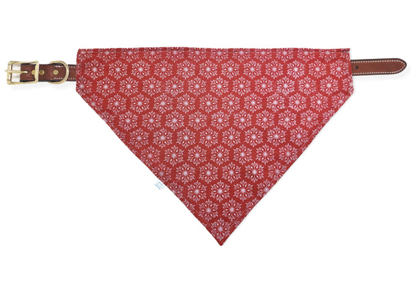 red snowflake pet bandana