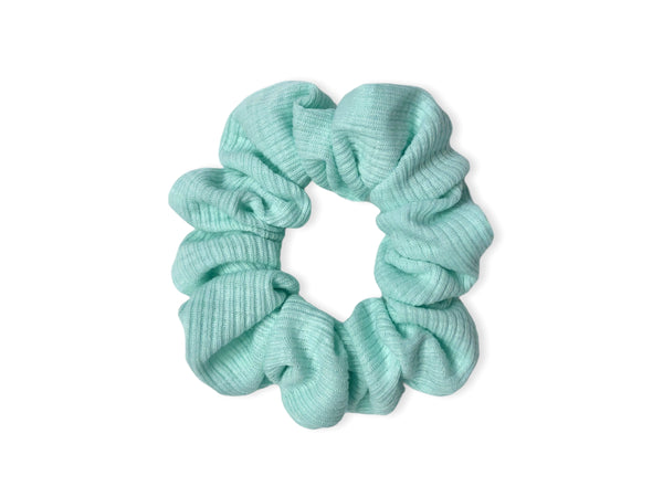 teal ribbed scrunchie