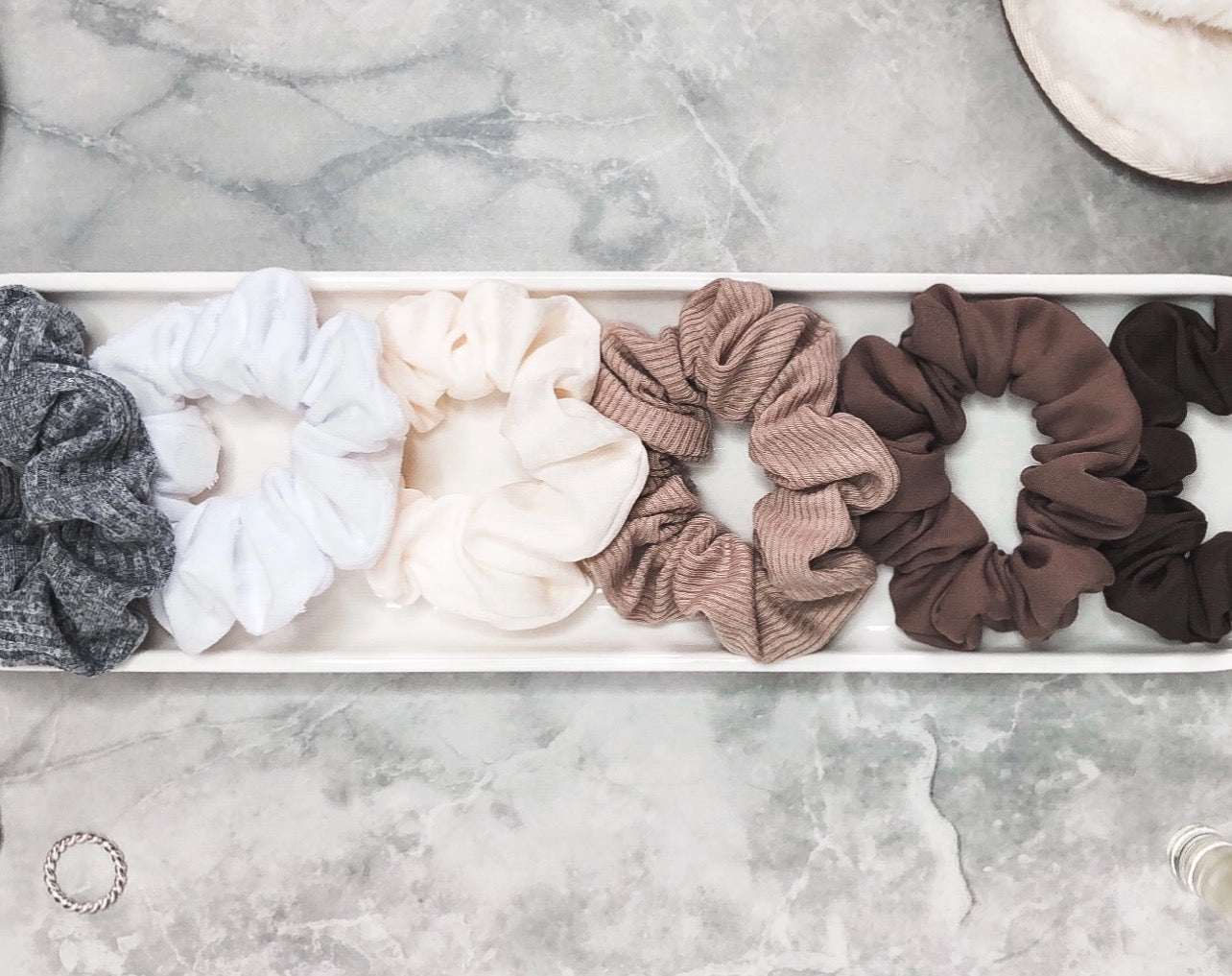 neutral scrunchies